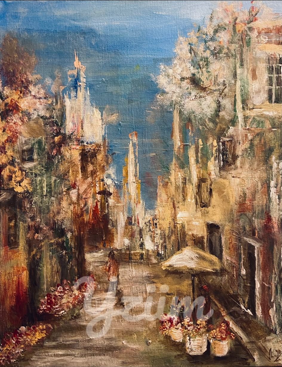 Pintura de Yziim — rua mediterrânica
